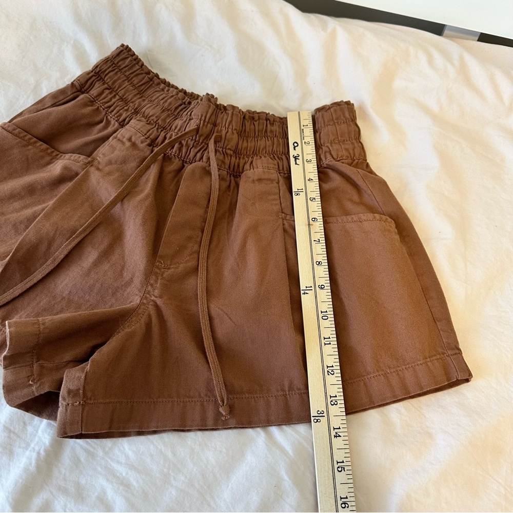 Aerie Brown Pull-On Lounge Shorts Elastic Waist Drawstring Casual Women’s Size S - Picture 5 of 7